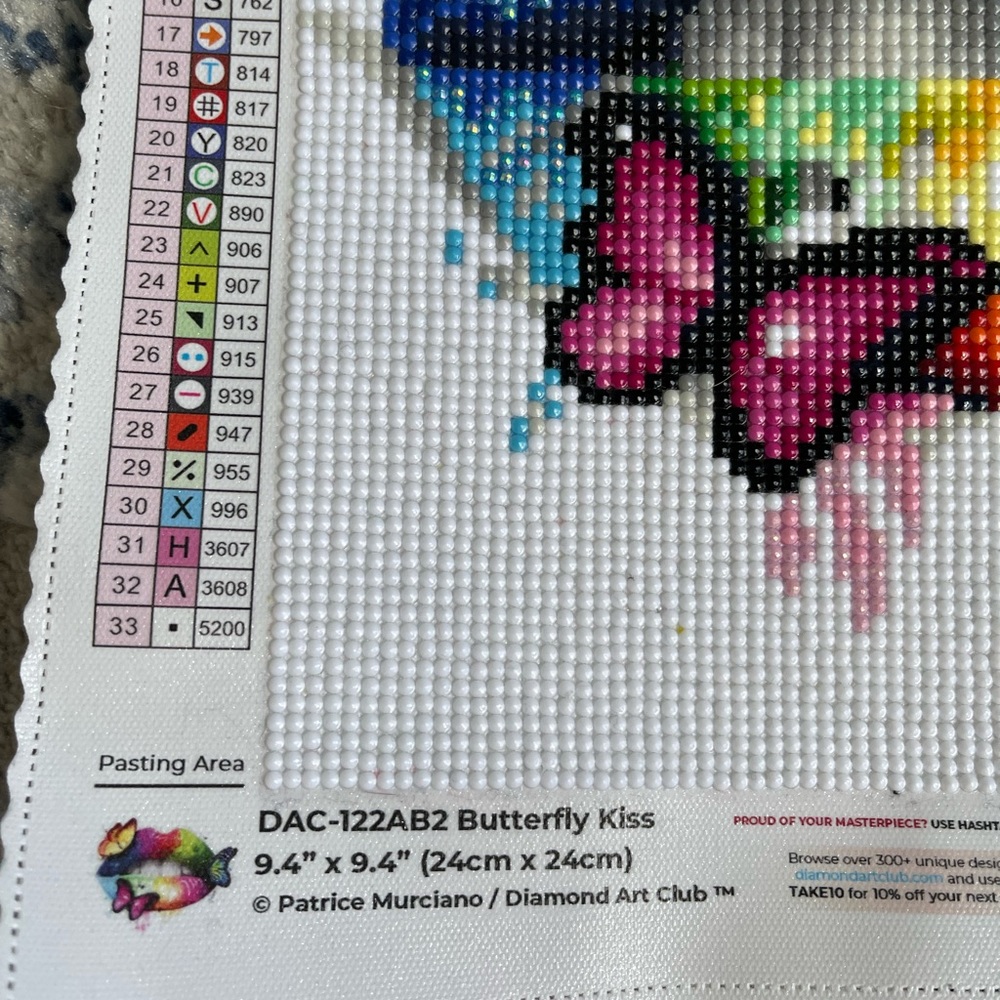 COMPLETED Butterfly Kiss Diamond Dotz - Picture 3 of 4